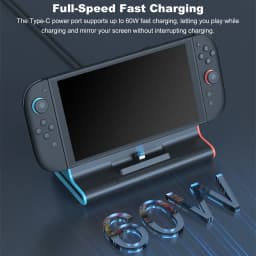 Gaming Console Charging Stand with Type C Port Console Fast Charging Dock for Nintendo for Switch 2 Game Accessories