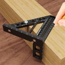 ENJOYWOOD 3D Multi-Angle Measuring Ruler Square Protractor Hole Positioning Inch/MM Aluminum Alloy T-Type Triangle Scriber Tool