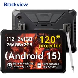 Blackview Active 12 Pro Projector Rugged Tablet 11'' FHD+IPS 90Hz Display Dimensity 7300 12GB+256GB 30000mAh Bettery Google Play
