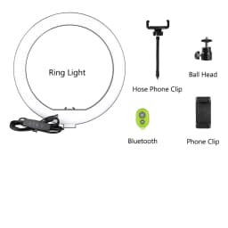 10 inch Selfie Desktop Ring Light LED Lamp Tripod Stand Phone Holder for Live Stream Makeup YouTube Video Photography Studio
