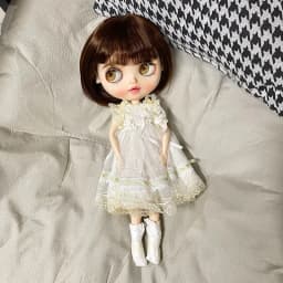 HOUZIWA Blyth Doll Accessories Black Brown Wigs Short