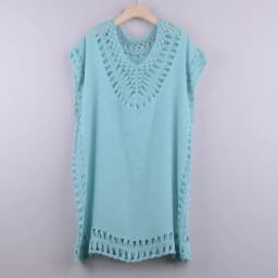 CROCHET BIKINI-Plus Size Beach Tunic for Women, Swimwear, Sun Protection Clothes, Cover Up Swim Dress, Summer