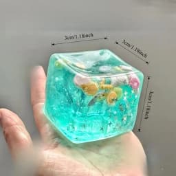 Squishy Ocean Ice Cube Fidget Toys Stress Relief Ball for Adults Anxiety Slow Rise Sensory Toys for Autism ADHD Relax Gift