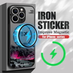 Magnetic Airplane Snow Mountain Case For iPhone 16 17 18 Pro Max Coque iPhone 16e 15 14 13 Pro Max Magnetic For Magsafe Cover
