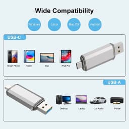 For iPhone USB Flash Drive USB 3.0 Type C Fast For IOS ipad 32GB 256GB Pendrive Samsung Huawei Android Laptop Memory Stick