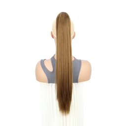 24Inch Synthetic Long Straight Claw Clip On Ponytail Hair Extensions Heat Resistant Ponytail Blonde Black Hairpiece for Women