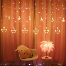 LED Light String EU Plug-in Decorative Curtain Atmosphere Lights Christmas Halloween Birthday Parties Indoor Lighting Fixture