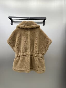 Teddy Bear Shawl Female Autumn Winter Camel Jacket Sheep Wool Coat Lapel Short Alpaca Silk High-end Fashion Jacket