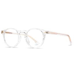 VICKY Round Blue Light Reading Glasses Women Eye Glasses Frame for Women Retro Plastic Titanium Anti-Blue Light Computer Eyewear