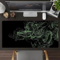 Black White Chinese Dragon Art XXL Gaming Mouse Pad Deskmat Non-Slip Rubber Keyboard Table Mat Cloud Pc Gaming Desk Mats Gamer