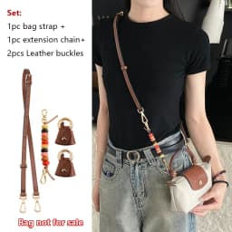 Colored Beading Bag Handle For Longchamp Mini Pearl Chain Bag Strap Shoulder Strap Bag Decoration Bag Replacement Accessories