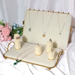 3 New Model Jewelry Display Sun Style Storage Bust Jewelry Holder Necklace Display Silky Beige Velvet Necklace Earrings
