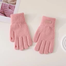 AA Gloves Autumn WinterTouch Screen Gloves Skiing Riding Work Full Finger Mittens Solid Color Warm Knitted Gloves Sport Cycling