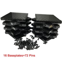 Bulk Buy White Brick 4/3 16x16 Baseplates Building Block MOC Parts Set Toys For Pixel Art Wholesale Compatible 65803 Send Pins
