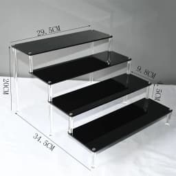 Black Acrylic Shelf Display Stand Perfume Cupcake Stand Figures Toys Desserts Holder Collection Cosmetic Shelves Organizers
