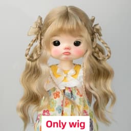 1/6BJD Wig Bangs Ponytail Curly Soft Mohair Wig Braids Suitable for 30cm DD SD Doll Wig Toy Accessories 6-7 Inches Hair