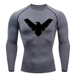 Men's Compression Shirt Short Long Sleeve Quick Dry _ All Season Workout Top for Gym Running Fitness UV Protection