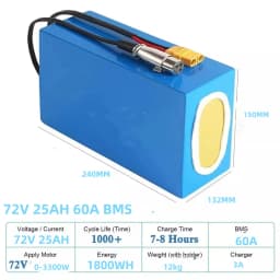 36V 20Ah Ebike Batteria Pack PVC 48V 52V 60V 72V 20Ah 24Ah Electric Bicycle Escooter 18650 Battery for 250W-3000W Motor