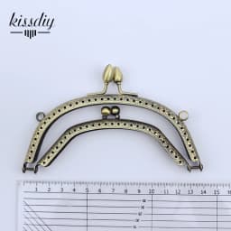 10pcs 14cm Antique Bronze Metal Purse Frame Tow Style Kiss Clasp For Purses Handle For Bag Craft Bag Making Sew Accessories