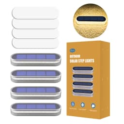 Solar LED Outdoor Deck Lights IP68 Waterproof Garden Step Lighting Auto On/Off Stairs Patio Pathway Yard Fence Wall Lamp