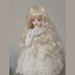 1/3 1/4 1/6 Doll's Wig for 60/45/30cm Bjd Doll Long Curly Hair with Bangs Girl Toys Dress Up Play House Accessories, No Doll