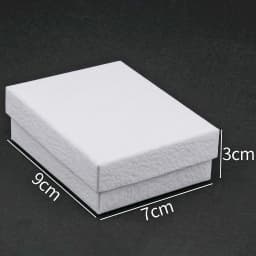 1pc Embossed Crafts White Box Fashion Paper Display Gift Boxes Engagement Ring For Earring Necklace Bracelet Packaging Container