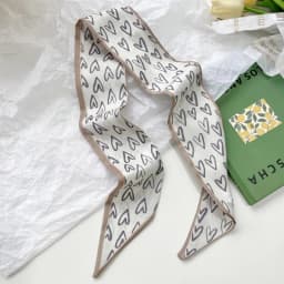 Korean green headband long small silk scarf for Women, Soft Comfort Elastic Headband, Workout Daily Casual Evening Gift Chic