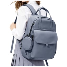 Casual Backpack, Back-To-School Essential School Backpack for Teens, Large Capacity Anti-Theft Daypack School Bag with Card Bag