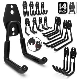 Heavy Duty Metal Hook Garage Organizer Wall Mount Anti-slip Bicycle Hanger Hooks Storage Hook For Ladders Garden Tool