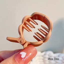 New Matte Round Grab Clip High Ponytail Fixed Gripper Artifact All-Match Retro Shark Clip Hairpin For Women Back Head Hairpin