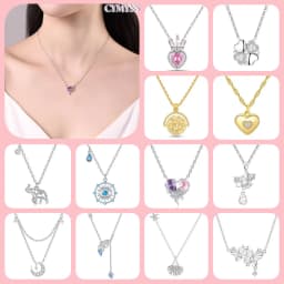 2026 Original 925 Sterling Silver Planet Necklace Love Heart Zircon Inlaid Romantic Fashion Fine Jewelry Party Gifts for Women