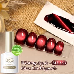 BORN PRETTY 10ml Red Glass Bead Cat Magnetic Gel Ultra Shine Semi Permanent Soak Off UV Gel Christmas Manicure Nail Art Varnish