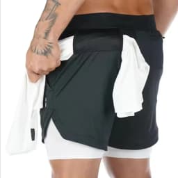 2025 Summer Running Shorts Men 2 in 1 Sports Jogging Fitness Shorts Training Quick Dry Mens Gym Men Shorts Sport gym Short Pants