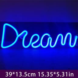 Led Letter Sign Light Dream Shape Neon Lamp Usb Charging LED Light Up Letter Lamp Birthday Wedding Holiday Supply Wall Decor