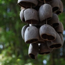 Natural Fruit Shell Hand Bell Sound Healing Outdoor Wind Chimes Meditation Yoga Spiritual Chime Bell Percussion Instrument