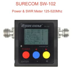 SURECOM SW-102 125-525 Mhz Digital VHF/UHF Power& SWR Meter With Four Connector SW102 For Two Way Radio