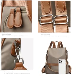 Multi Functional Anti-theft Women Backpack Fashion Color Blocking Teenager Students School Book Bags Female Travel Shoulder Bag