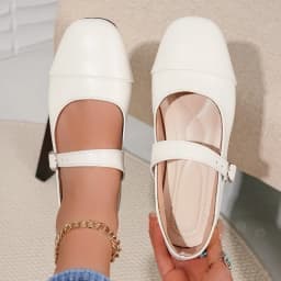 New Spring Fashion Solid Color Women's Mary Jane Shoes 2026 Luxury Round Toe Buckle Loafers Comfortable Office Womens Flat Shoes