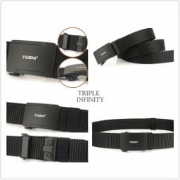 New Metal Automatic Buckle Nylon Tactical Belts For Men Adjustable Trousers Waistband Outdoor 3.8cm Width Sports Belt Quick Dry