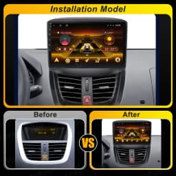 Android 16 7/9 Inch For Peugeot 206+ 207 207CC 2006 - 2015 Stereo Head Unit 2K QLED GPS Navigation Touch Screen 5G RDS 8 Core