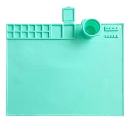 Silicone Painting Mat Drawing Pad With Palette Casting Molds Mat With Cup Washable Graffiti Silicone Sheet For Art Painting Clay