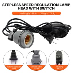 New 220V 150W Heating Lamp Thermostatic Temperature Controller Heater Farm Animal Warm Light For Chicken Piglet Dog Pet Tools
