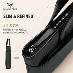 Men's Business Briefcase Wear-Resistant Laptop Notebook Computer Bag Document Handbag for Office Commuting Travel