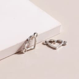 Leslie 100pcs 6x6mm Small Alloy Hearts Spacer Beads Charms Fit DIY Bracelets Necklaces Handmade Finding Jewelry Accessories
