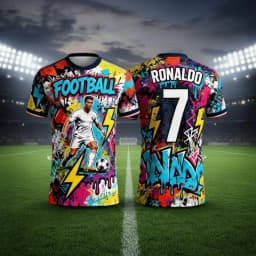 2026 AI Jersey # 7 Cristiano Ronaldo Printed T-shirt Outdoor Fitness Training Sportswear Summer Men Children T-shirt Large Size