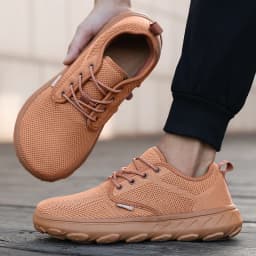 Men's Mesh Wide Toe Shoes Minimalist Comfortable Lightweight Walking Shoes Daily Outdoor Breathable Travel Men's Flat Sneakers
