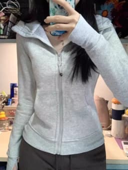 New Korean Fashion Solid Slim Coat Woman Long Sleeve Autumn Retro Design Hooded Sweatshirts Female Casual Sports Warm Outfits