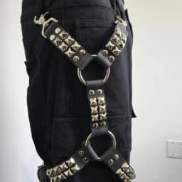 UYEE Gothic Leg For Jeans Harness Black Hip Hop Leg Strap Unisex PU Leather Rivet Belt Leg Ring Gaiter Harness Punk Belt