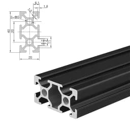 1Pcs 2040 V/T-Slot Aluminum Profile Extrusion 100 200 300 400 500 -1000mm Aluminum Extrusion Rail 20x40mm for DIY 3D Printer CNC