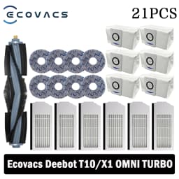 Ecovacs Deebot X1 OMNI / T10 OMNI Robot Vacuum Cleaner Spare Parts, Rubber / Side Brush, Cover,Hepa Filter, Mop Rag, Dust Bag